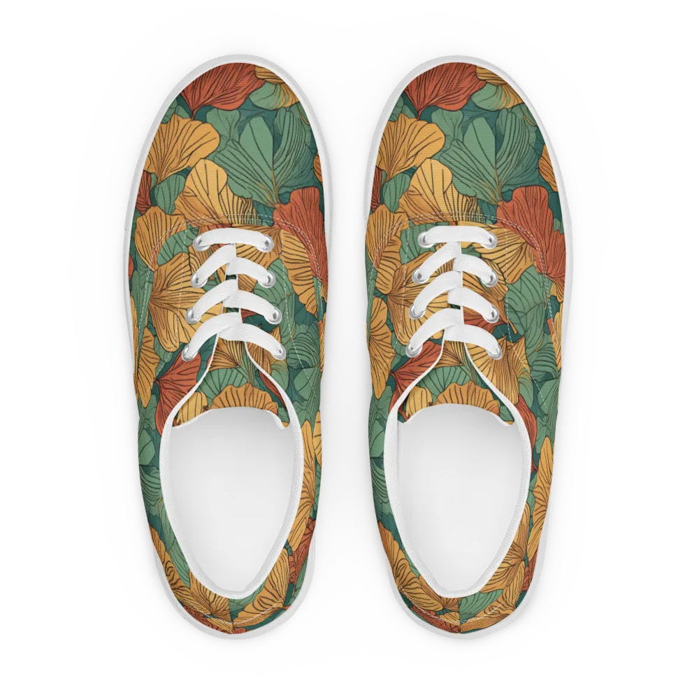 Ember Canopy on Men's Lace-Up Canvas Shoes — Front