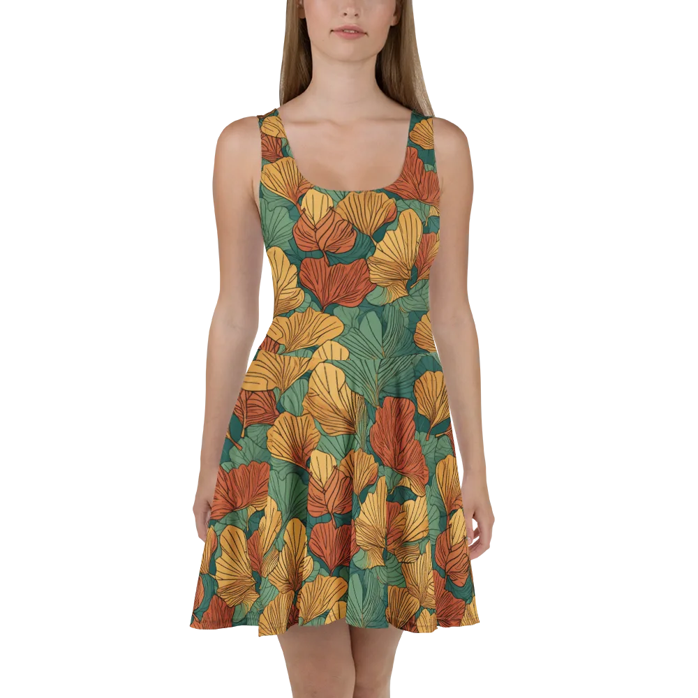 Ember Canopy on Skater Dress — Front