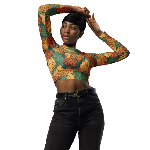 Ember Canopy on a Long Sleeve Crop Top
