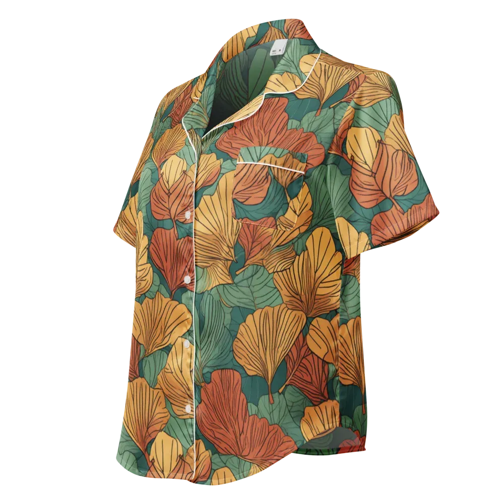 Ember Canopy on Women's Short Sleeve Pajama Top — Left Front