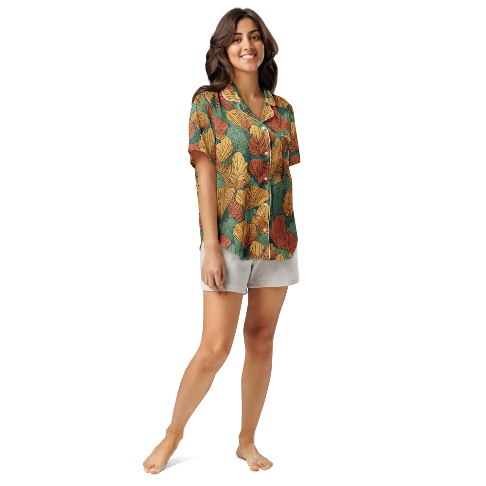 Ember Canopy on Women's Short Sleeve Pajama Top — Front