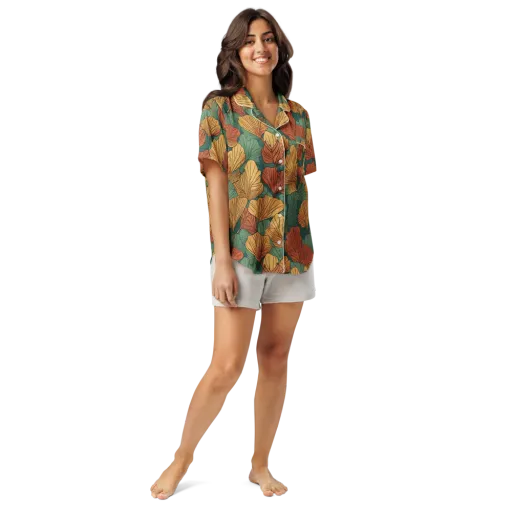Ember Canopy on a Women's Short Sleeve Pajama Top