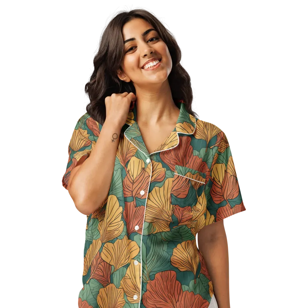 Ember Canopy on Women's Short Sleeve Pajama Top — Front