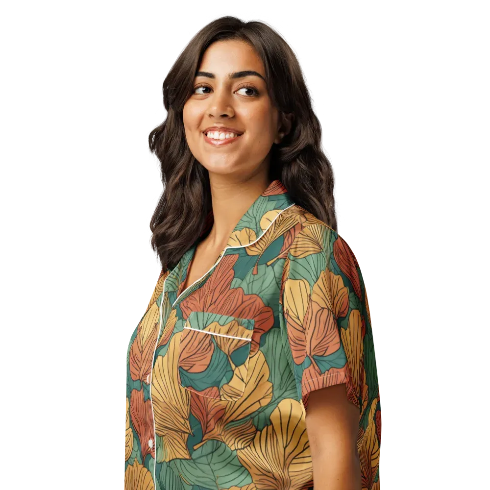 Ember Canopy on Women's Short Sleeve Pajama Top — Left Front