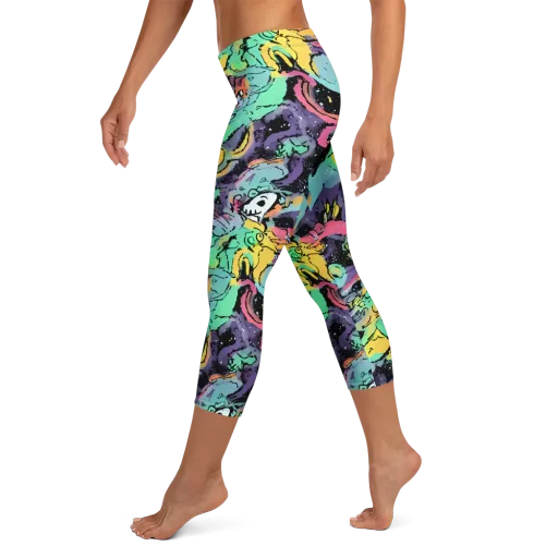 Candy Chaos on a Capri Leggings