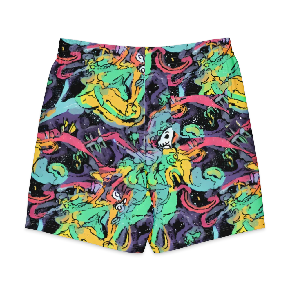 Candy Chaos on Men's Board Shorts — Back