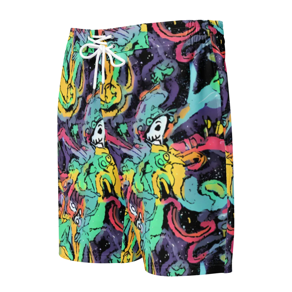 Candy Chaos on Men's Board Shorts — Front