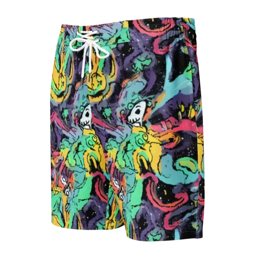 Candy Chaos on a Men's Board Shorts