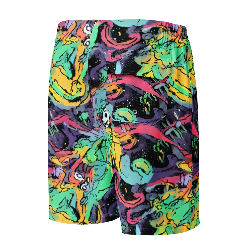 Candy Chaos on Men's Board Shorts — Back