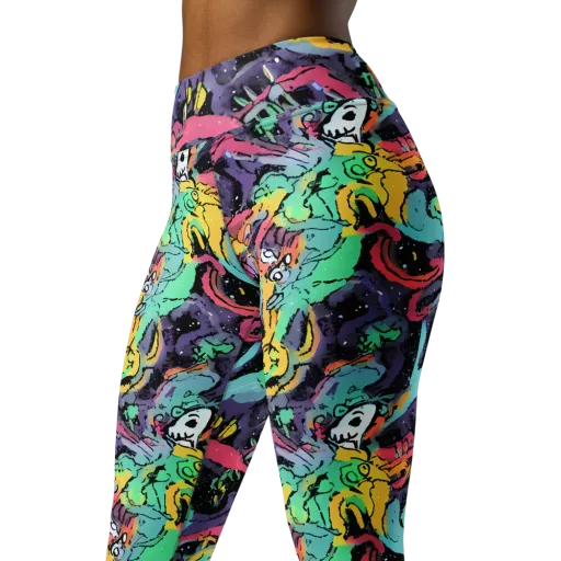 Candy Chaos on a Yoga Leggings