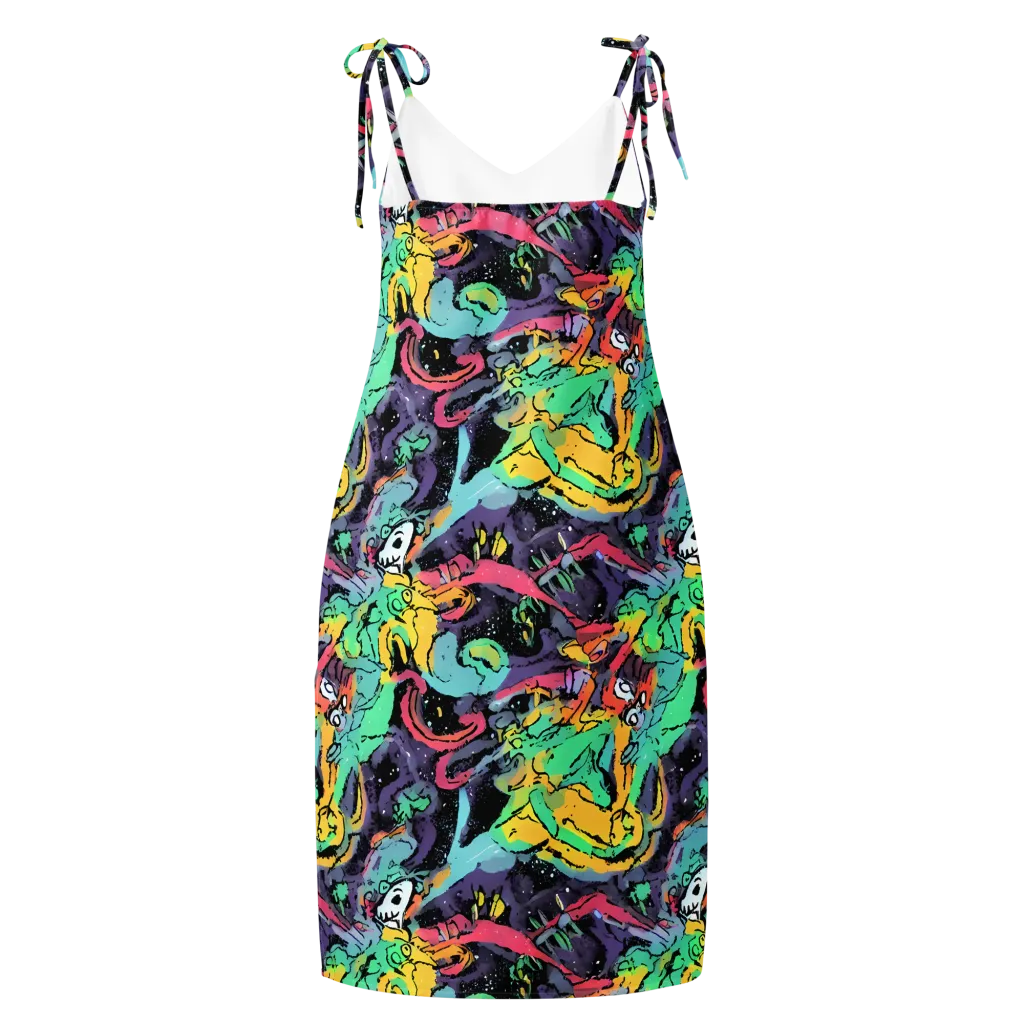 Candy Chaos on Slip Dress — Back