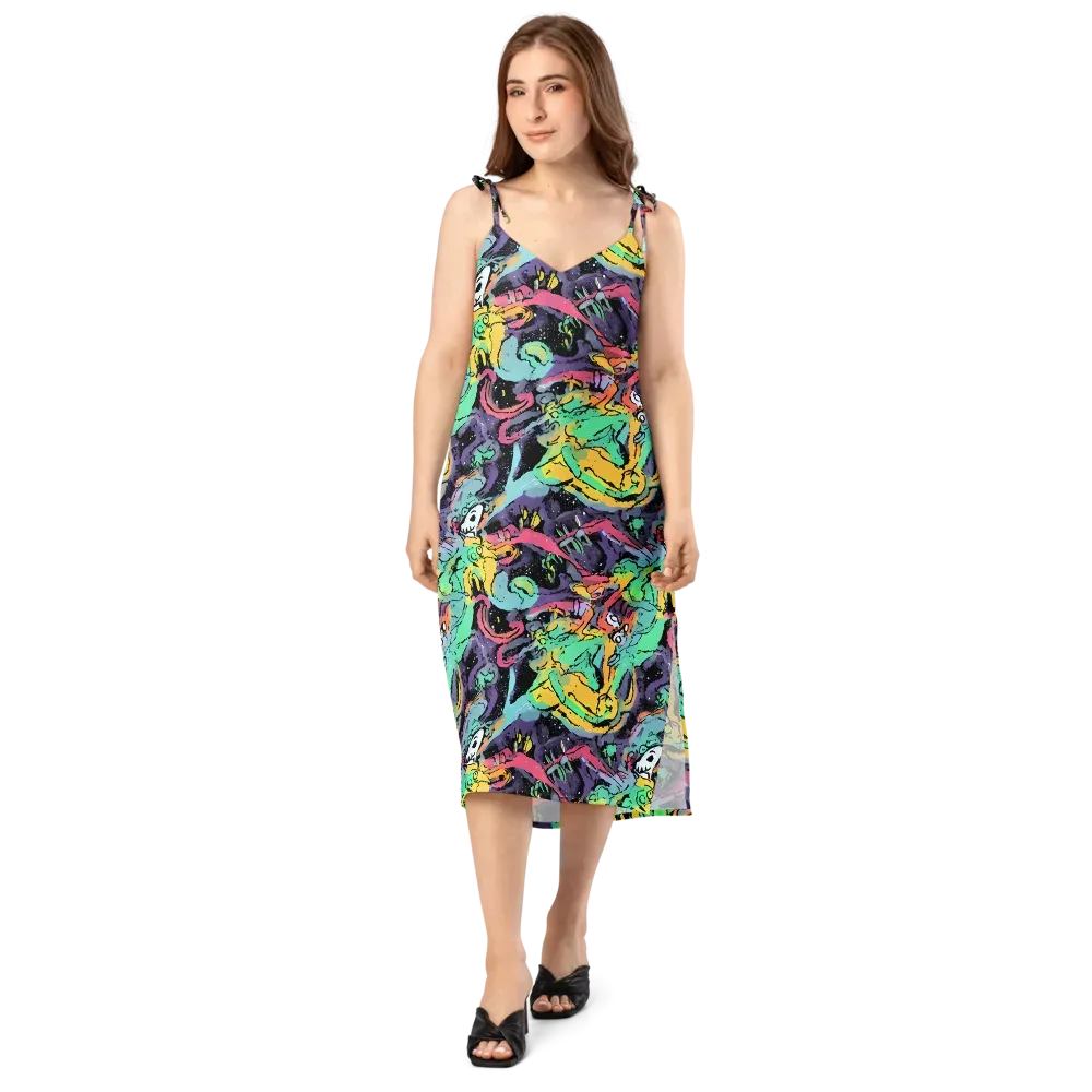 Candy Chaos on Slip Dress — Front