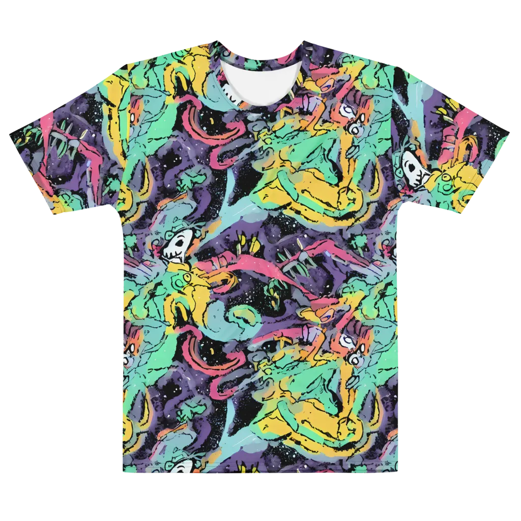 Candy Chaos on Men's Cotton Crew Neck T-Shirt — Front