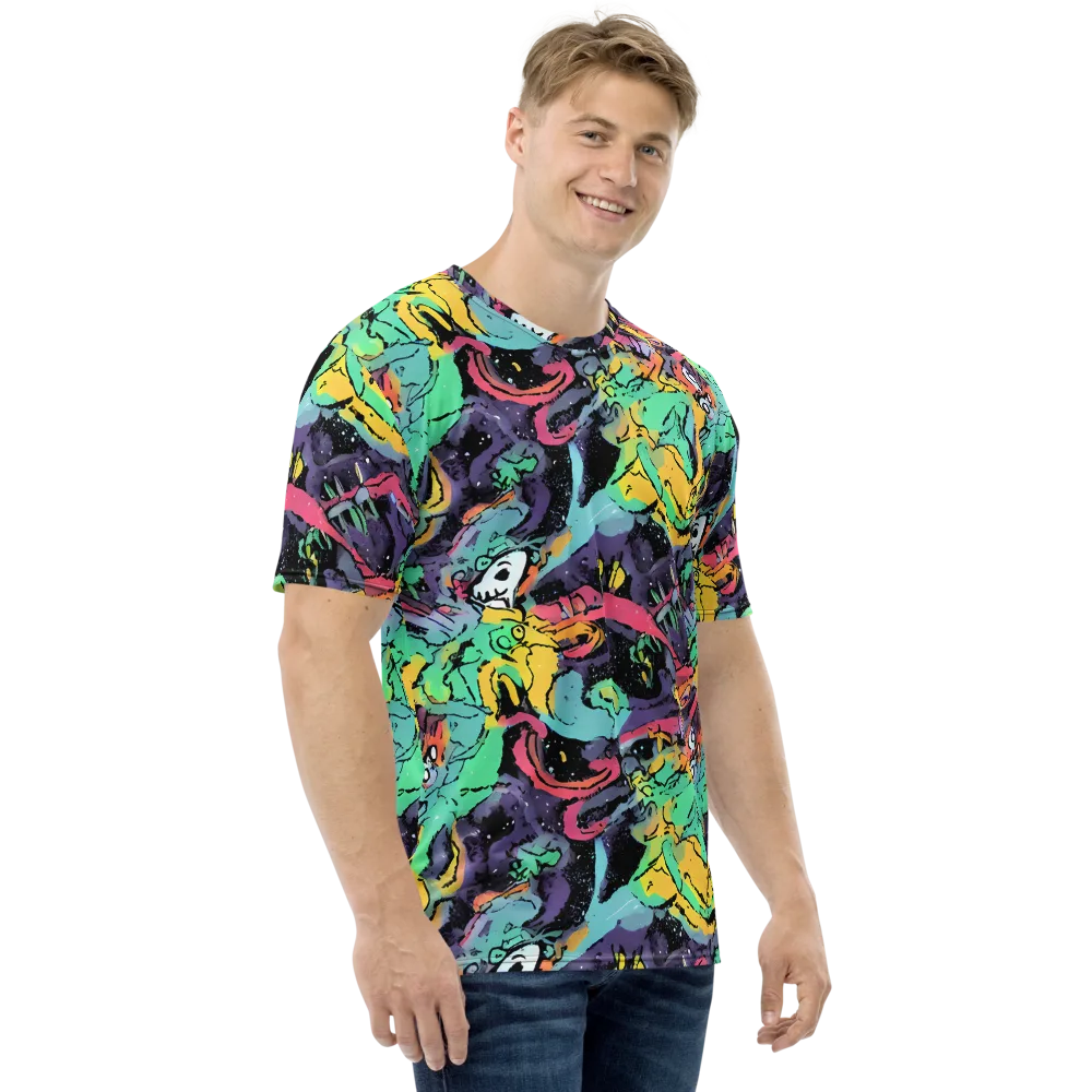 Candy Chaos on Men's Crew Neck T-Shirt — Right