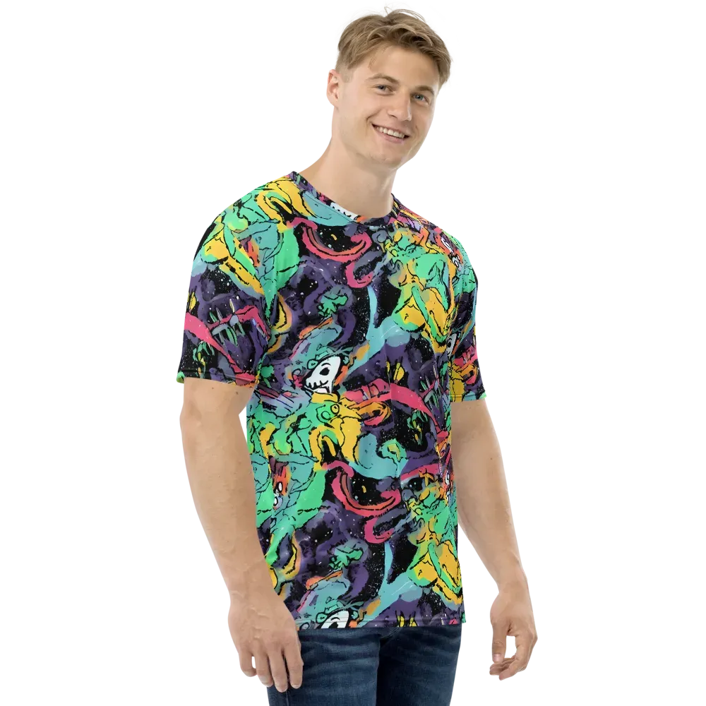 Candy Chaos on Men's Crew Neck T-Shirt — Right