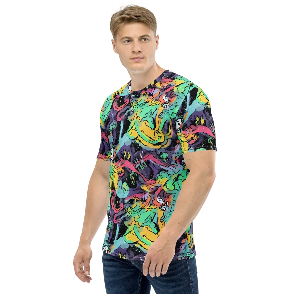 Candy Chaos on Men's Crew Neck T-Shirt — Left