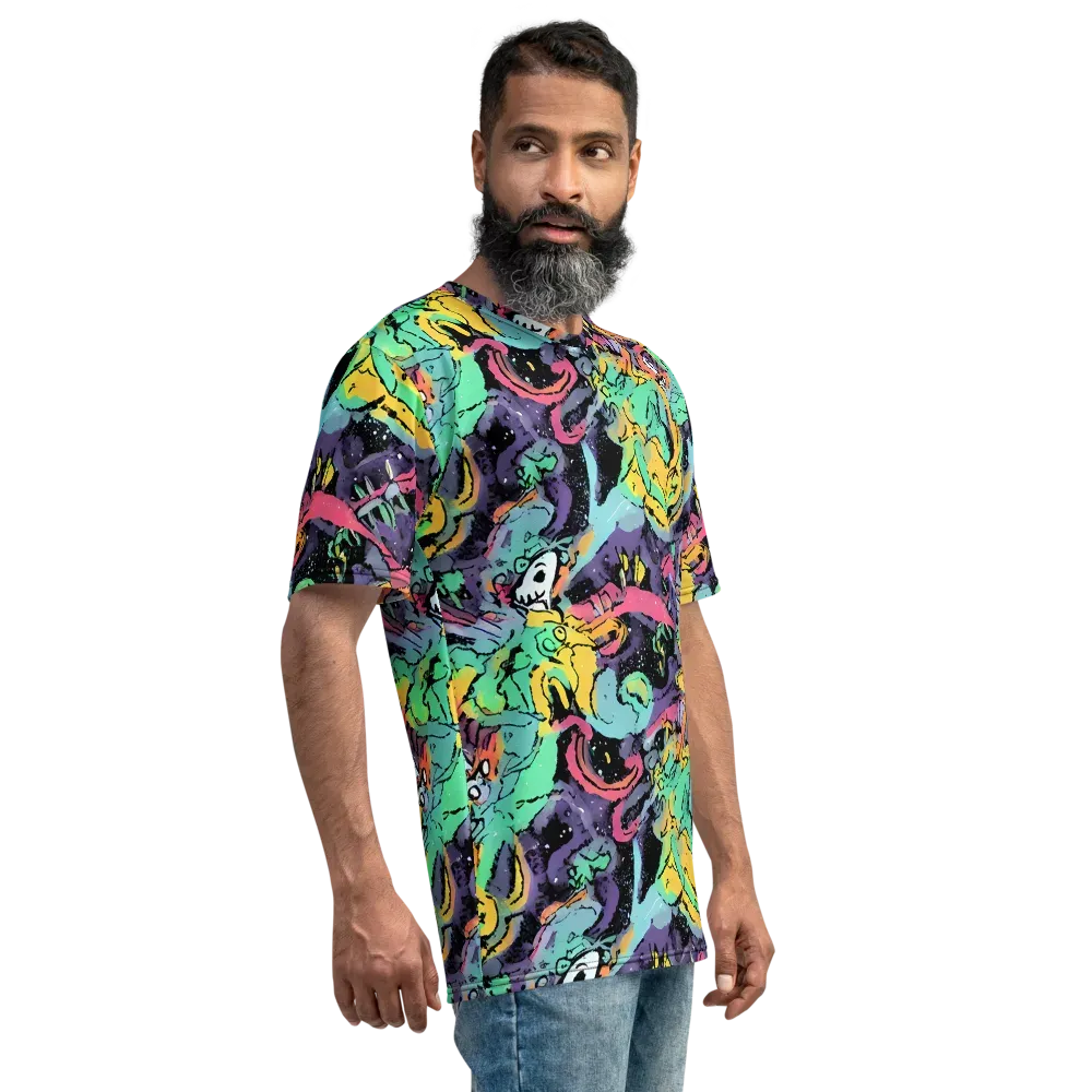 Candy Chaos on Men's Crew Neck T-Shirt — Right