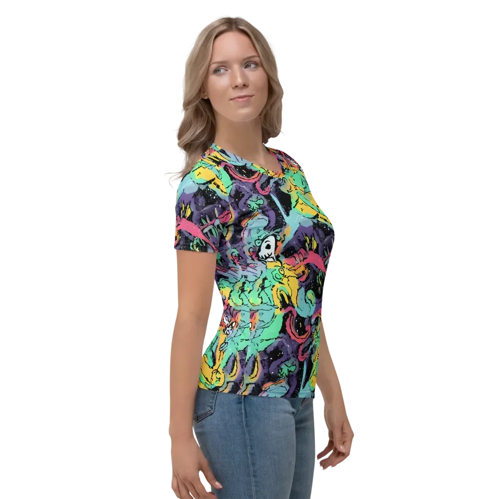Candy Chaos on Women's Crew Neck T-Shirt — Right