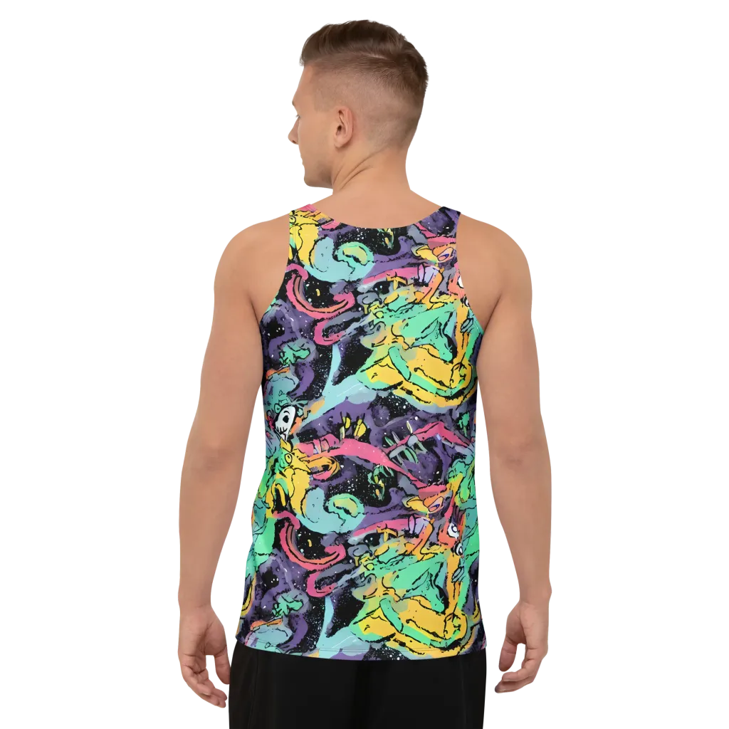 Candy Chaos on Men's Tank Top — Back