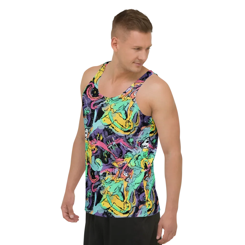 Candy Chaos on Men's Tank Top — Left Front