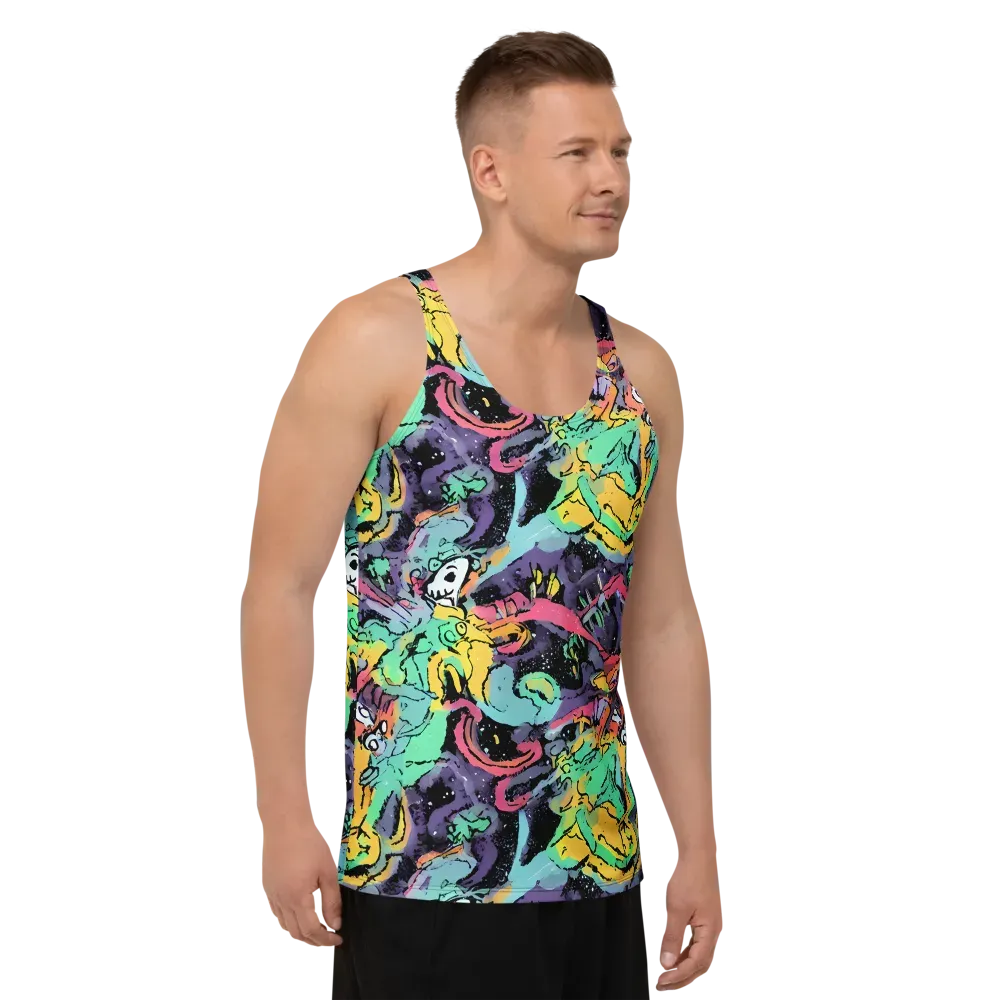 Candy Chaos on Men's Tank Top — Right Front