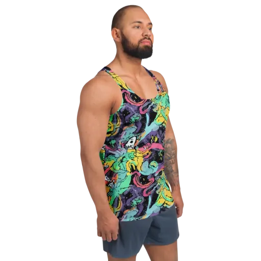 Candy Chaos on a Men's Tank Top
