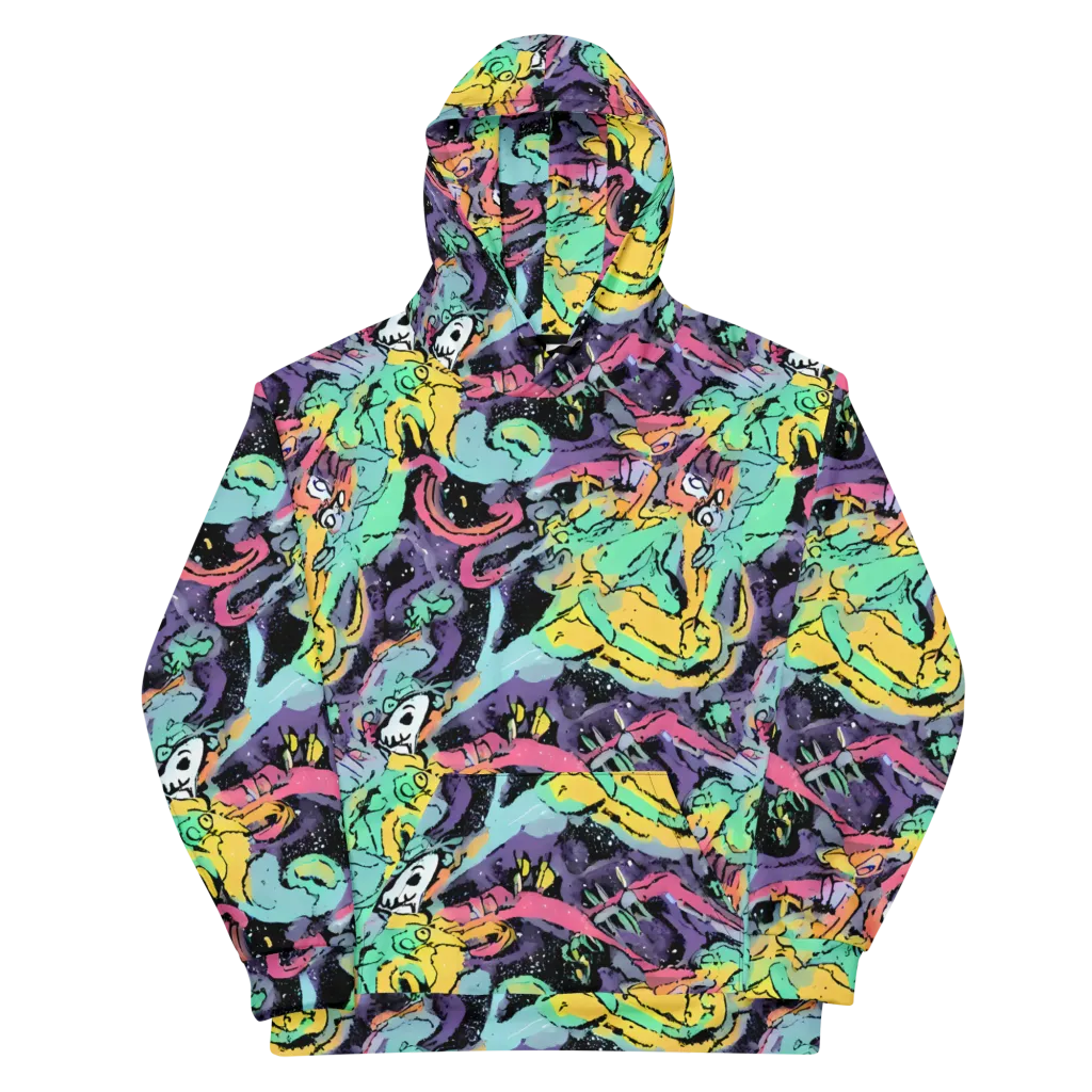 Candy Chaos on Cotton Hoodie — Front