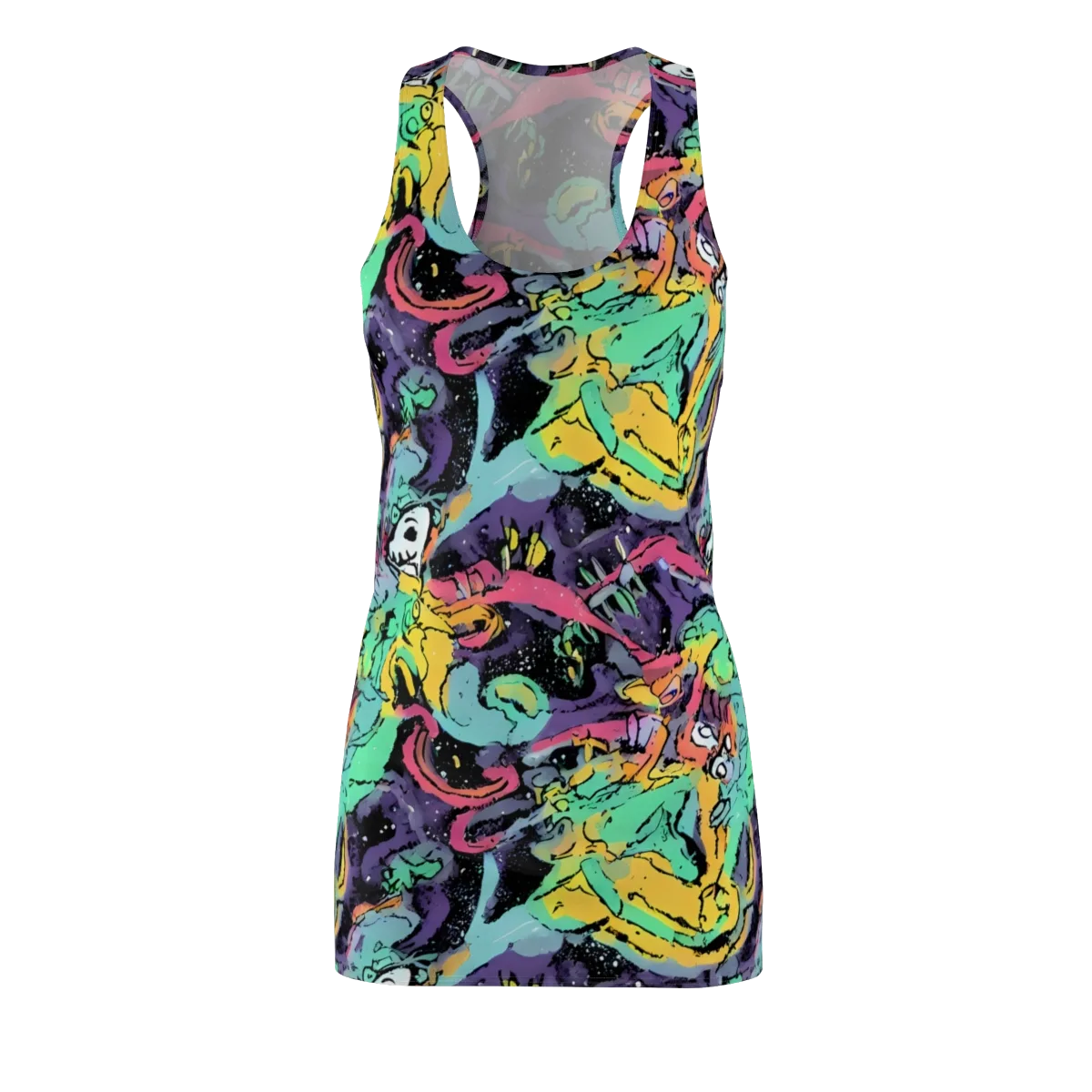 Candy Chaos on Racerback Dress — Front