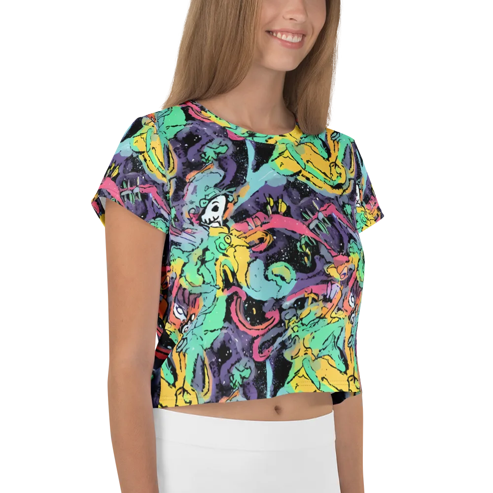 Candy Chaos on Crop Tee — Right