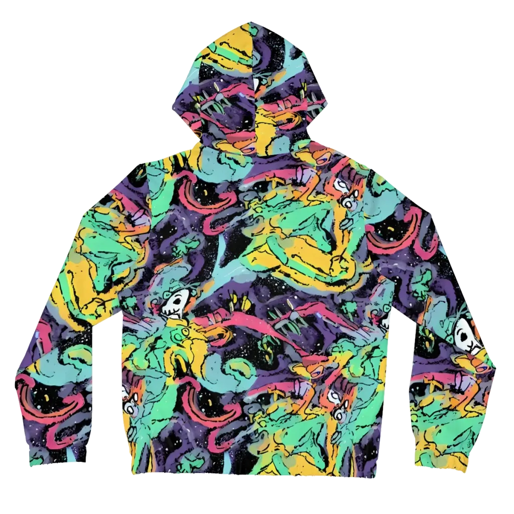 Candy Chaos on Women's Full-Zip Hoodie — Back