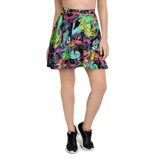 Candy Chaos on a Skater Skirt