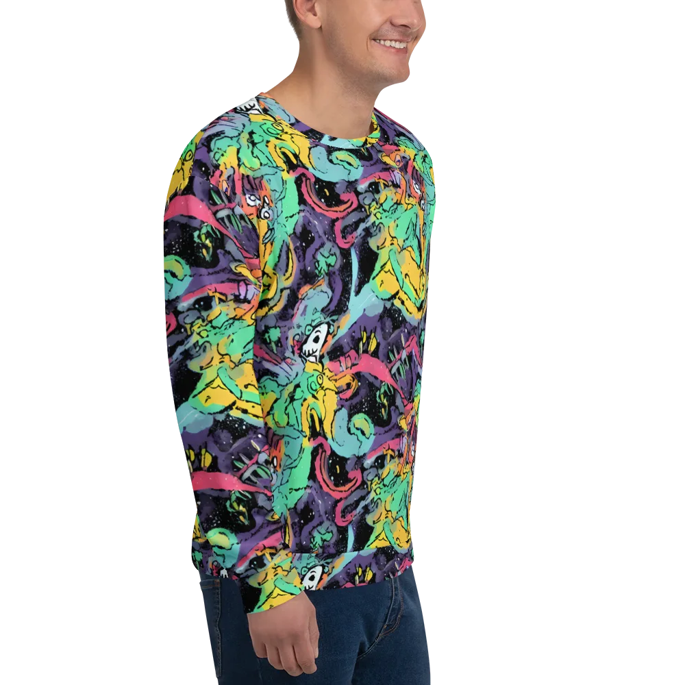 Candy Chaos on Sweatshirt — Right Front