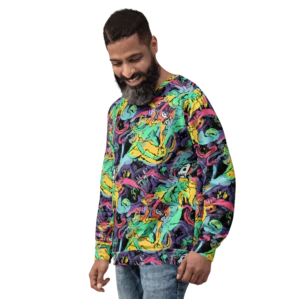 Candy Chaos on Sweatshirt — Left Front