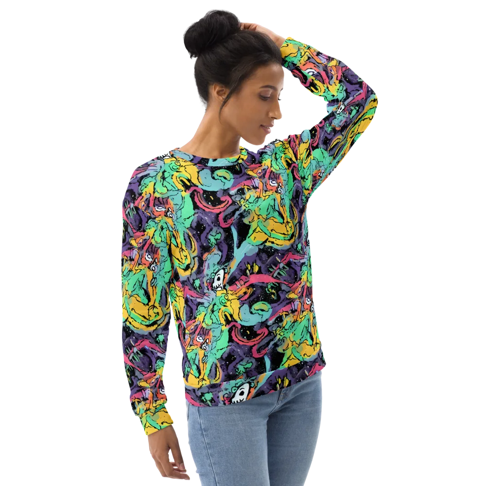 Candy Chaos on Sweatshirt — Right Front