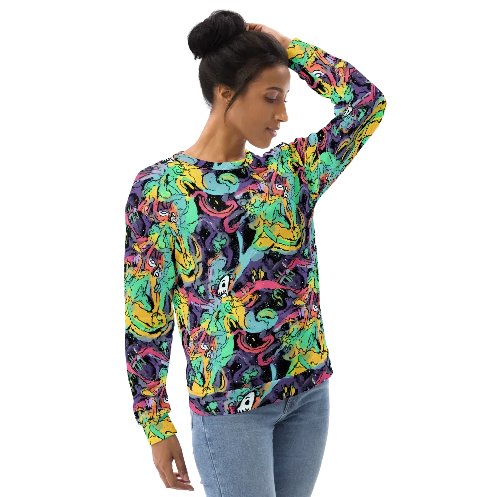 Candy Chaos on Sweatshirt — Right Front