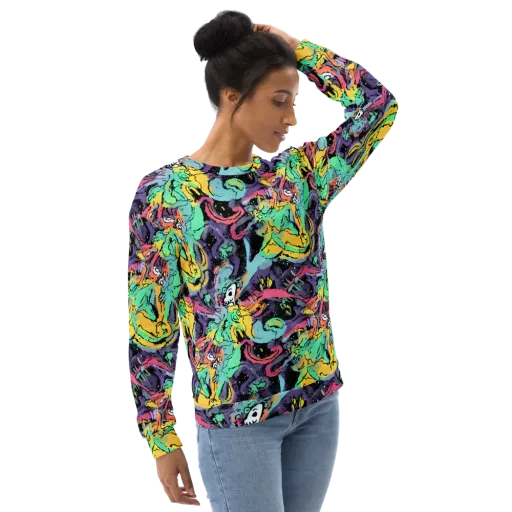 Candy Chaos on a Sweatshirt