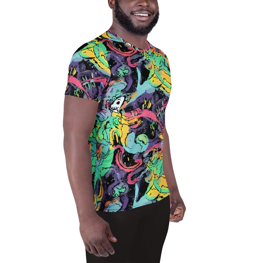 Candy Chaos on Men's Athletic T-Shirt — Right