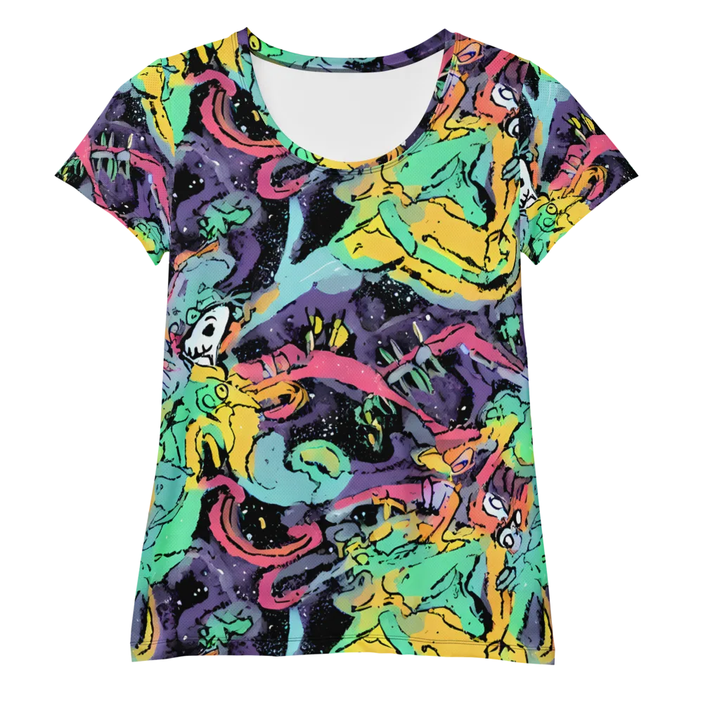 Candy Chaos on Women's Athletic T-Shirt — Front