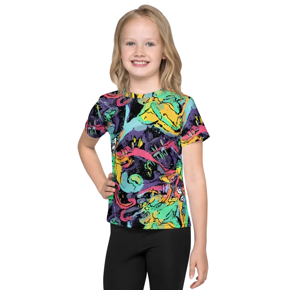 Candy Chaos on Kids Crew Neck T-Shirt — Front