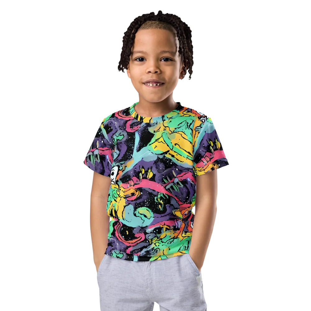 Candy Chaos on Kids Crew Neck T-Shirt — Front