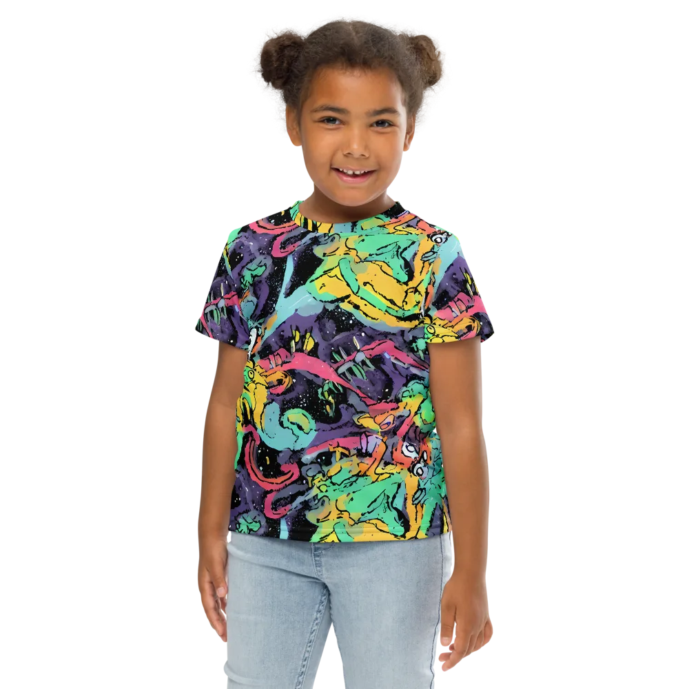 Candy Chaos on Kids Crew Neck T-Shirt — Front