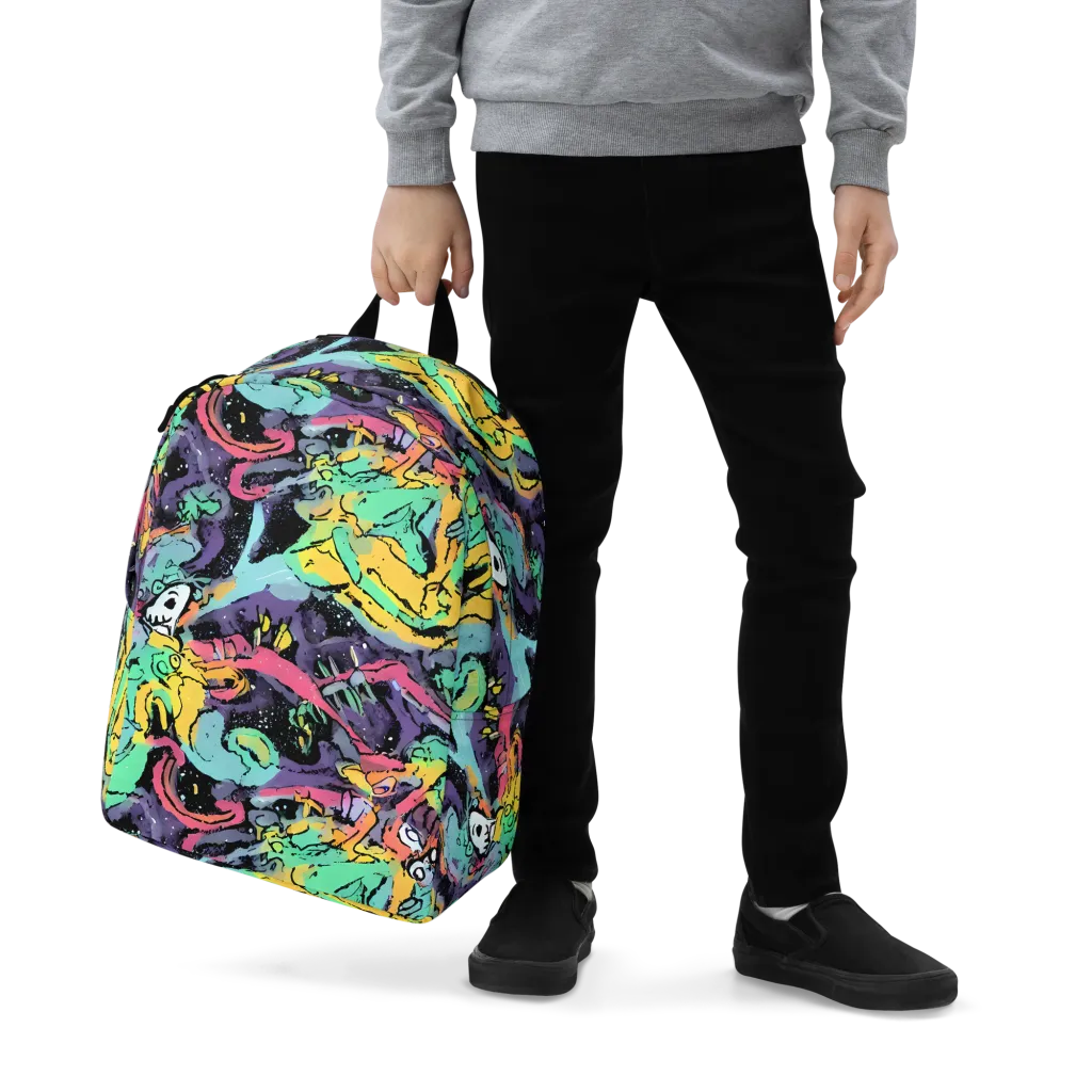Candy Chaos on Minimalist Backpack — Zoomed-in