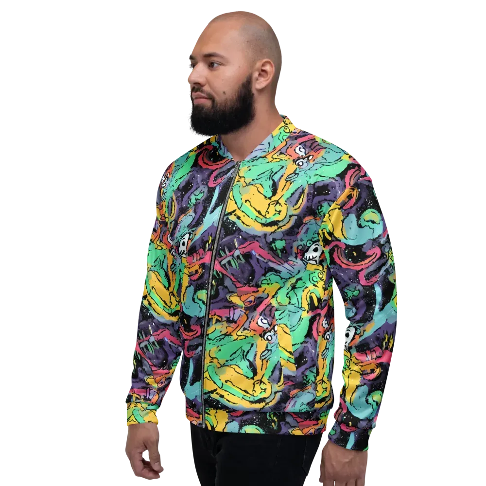 Candy Chaos on Bomber Jacket — Left