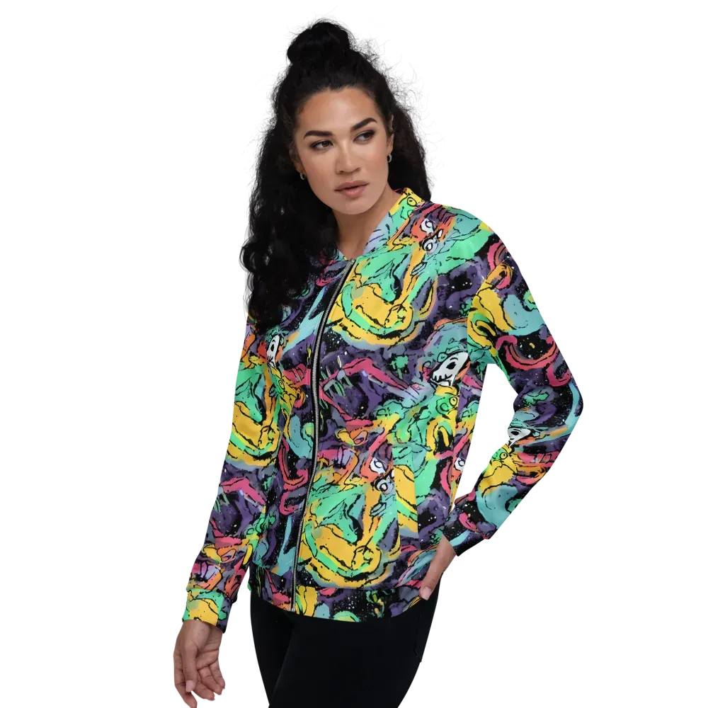 Candy Chaos on Bomber Jacket — Left