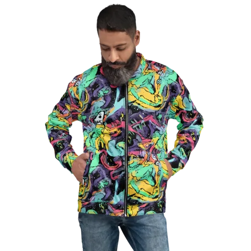Candy Chaos on a Bomber Jacket