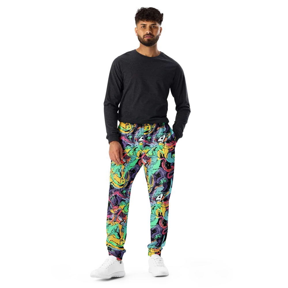 Candy Chaos on Men's Joggers — Front