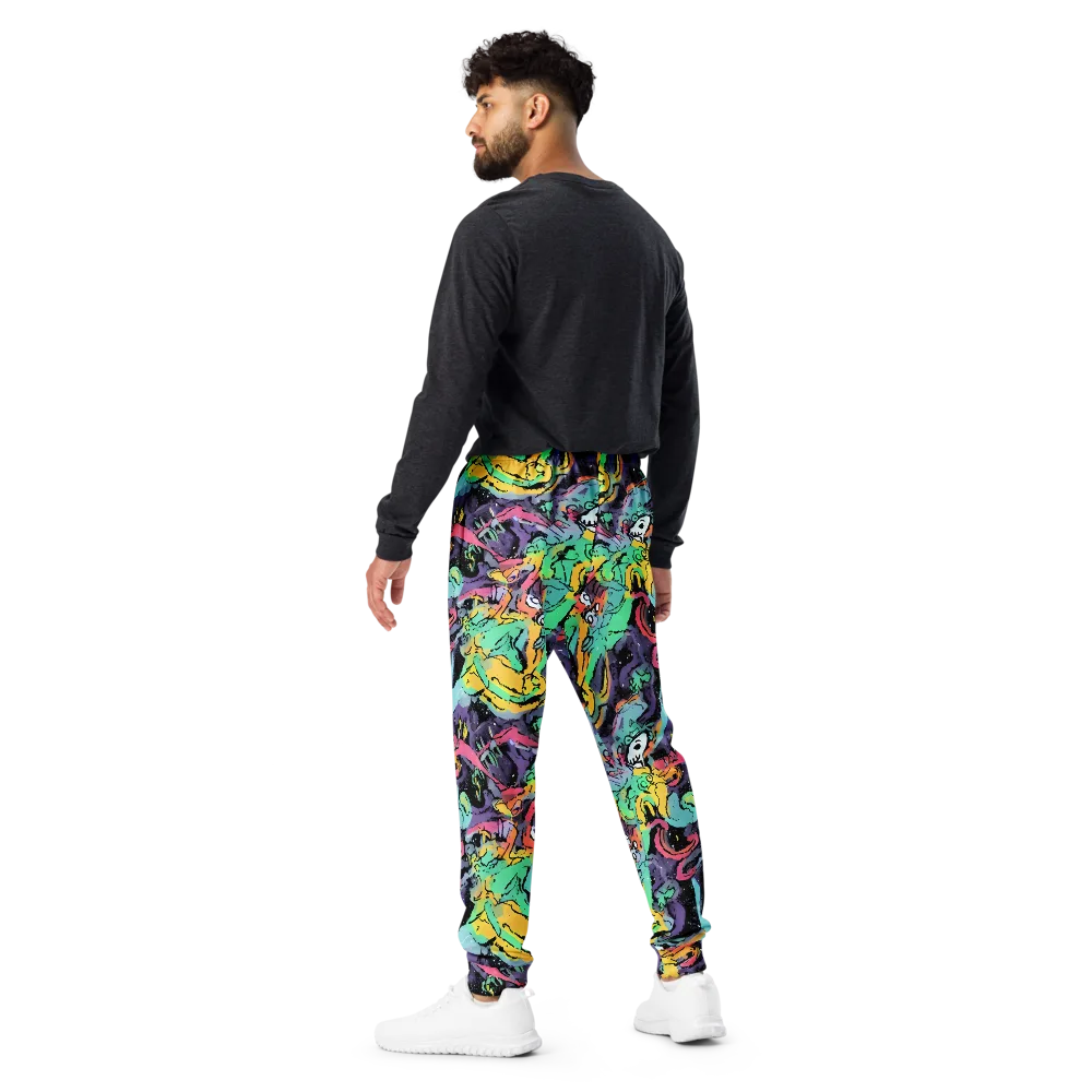 Candy Chaos on Men's Joggers — Back