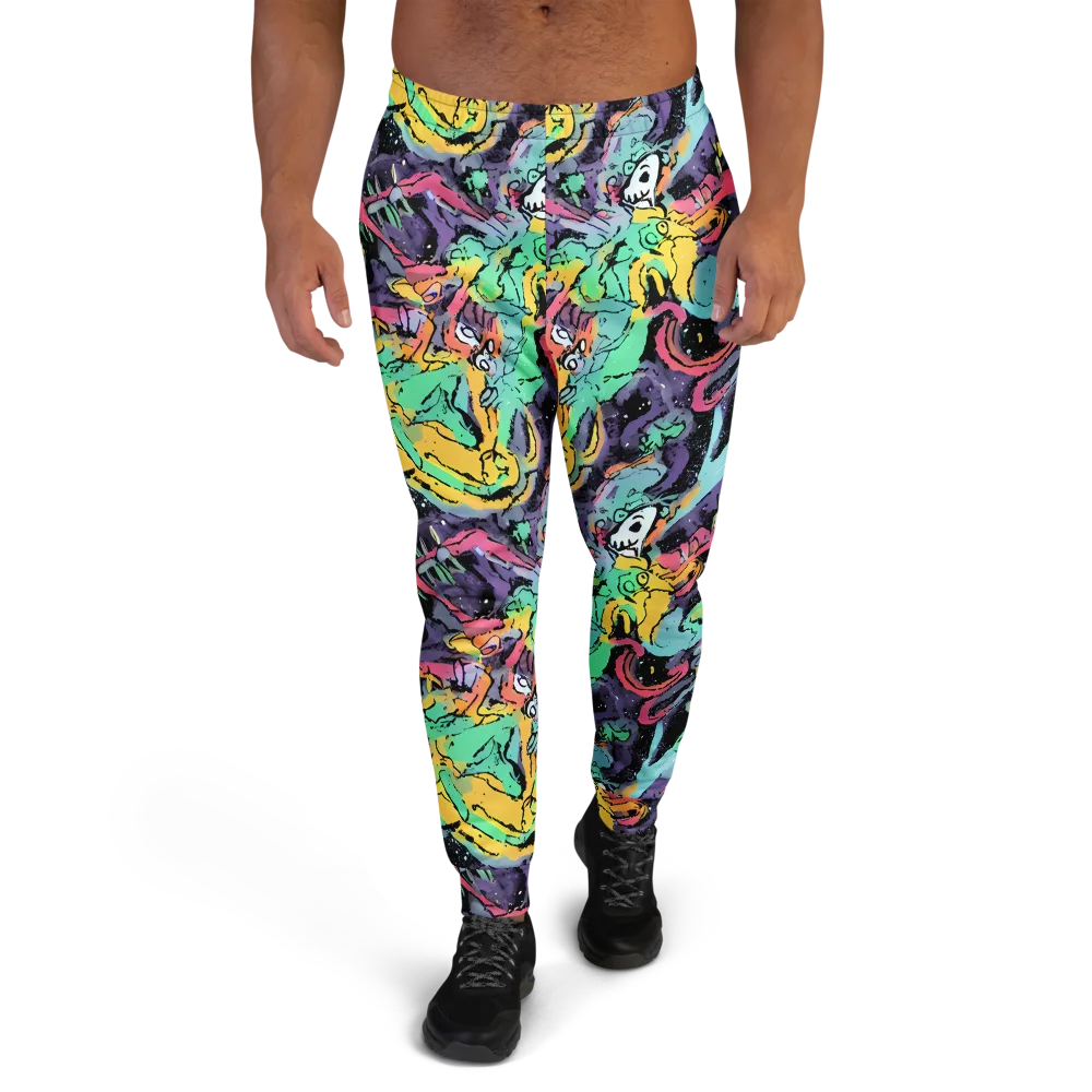Candy Chaos on Men's Joggers — Front