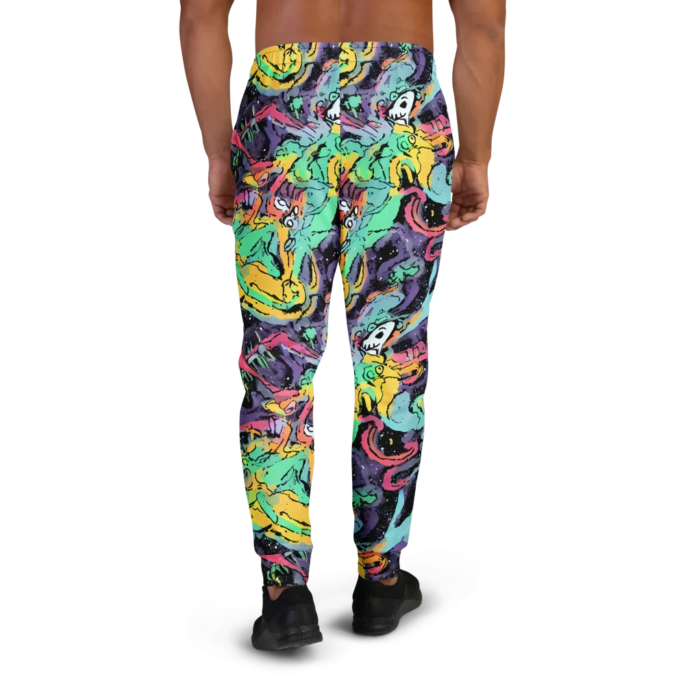 Candy Chaos on Men's Joggers — Back