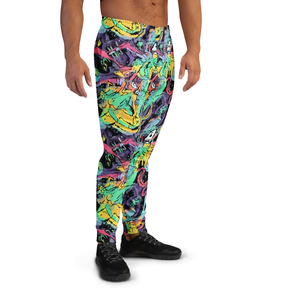 Candy Chaos on Men's Joggers — Right